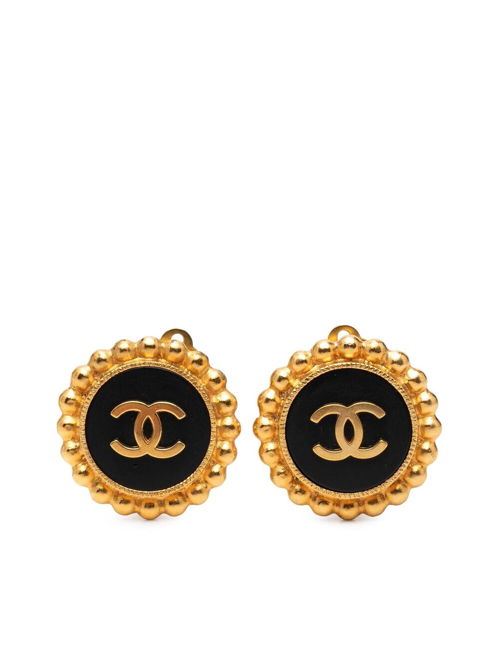 Chanel Cc Gold Plated And Enamel Button #272450C54B